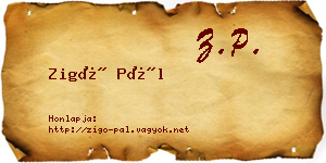 Zigó Pál névjegykártya